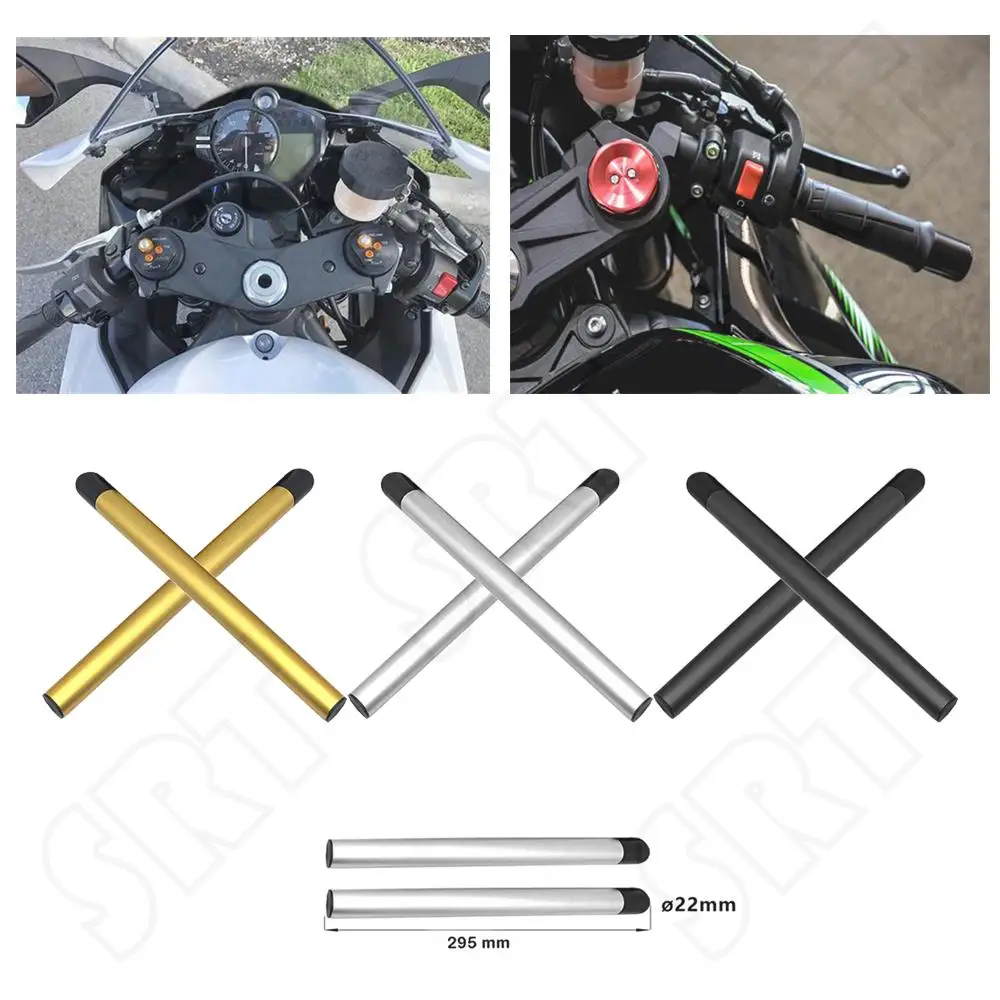 For Kawasaki Ninja ZX6R ZX10R ZX14R  Motorcycle Split Clip-on Handlebars 22MM Replacement Tubes