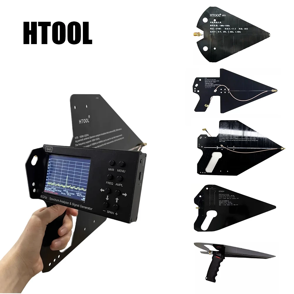 HTOOL EMC Antenna Wide Band 600MHz-10GHz EMI Test For Analyzer Receiver SA6 Spectrum Analyzers GS320 Vector Network Analyzer