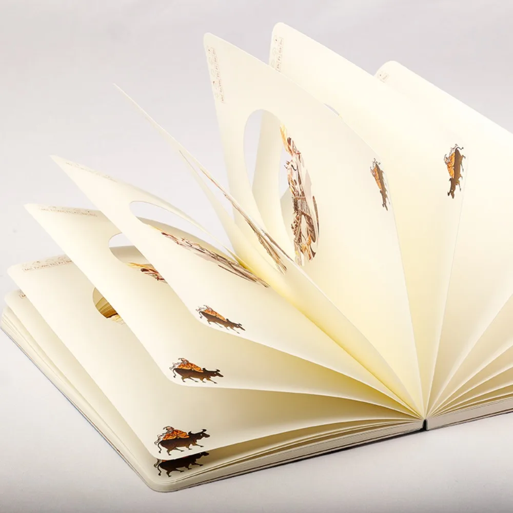 Luoyang Laojun Mountain Themed 3D Stereo Layered Paper Carving Notebook with Majestic Mountain Scenery Charm