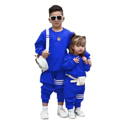 1-8Y Kids Boys Girls Casual Clothes Sets Loose Sport Shirts+Striped Pants Children's Autumn Tracksuits Clothing Outfits For Baby