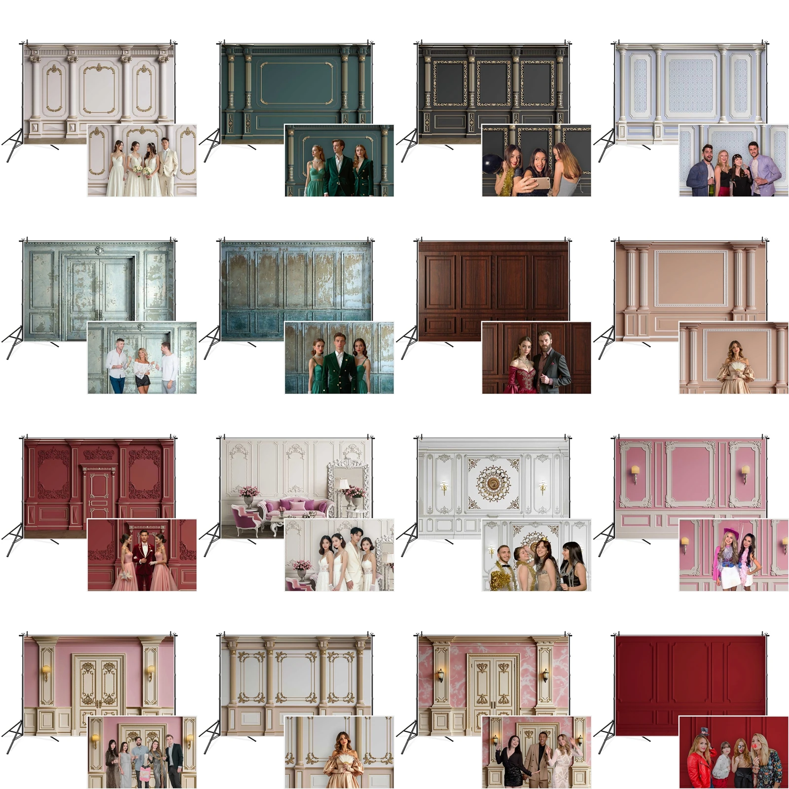 

MOON.QG Living Room Backdrop For Photography Boudoir Interior Room Background Bridal Wedding Shower Backdrop Graduation Wall