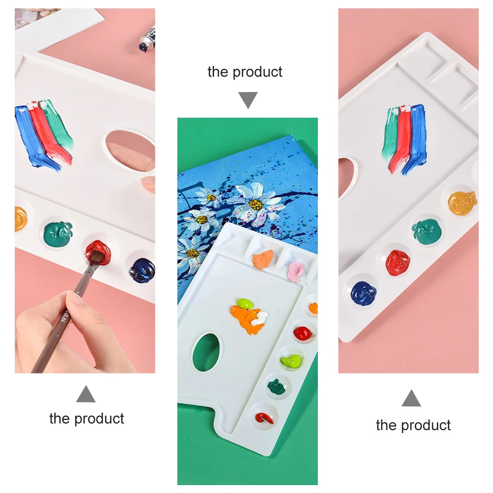 

4 Pcs Palette Paint Mixing Pigment Storage Painting Tray Trays Plastic Container