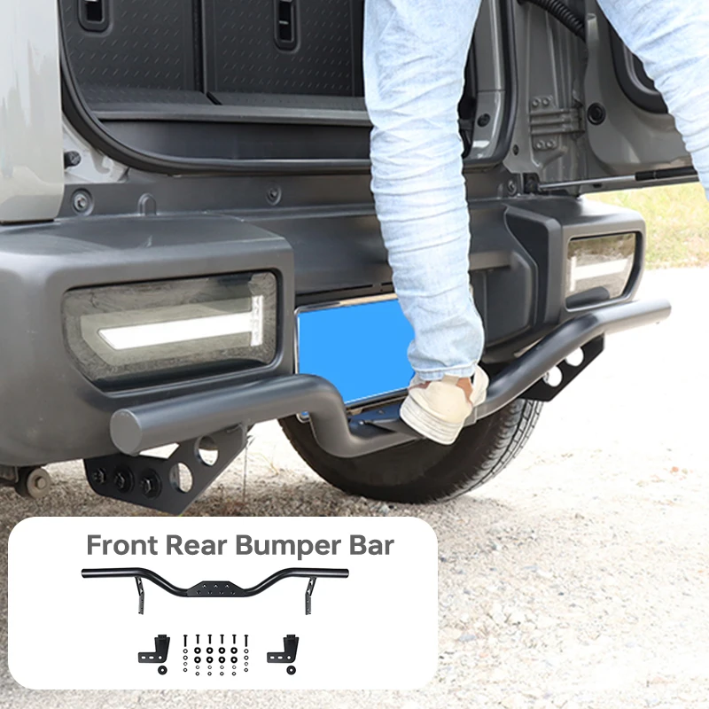 For Jimny Accessories Rear Bumper Bar For Suzuki Jimny JB64 JB74 2019 2020 2021 2022 2023 Steel Rear Bumpers Kit  Accessories