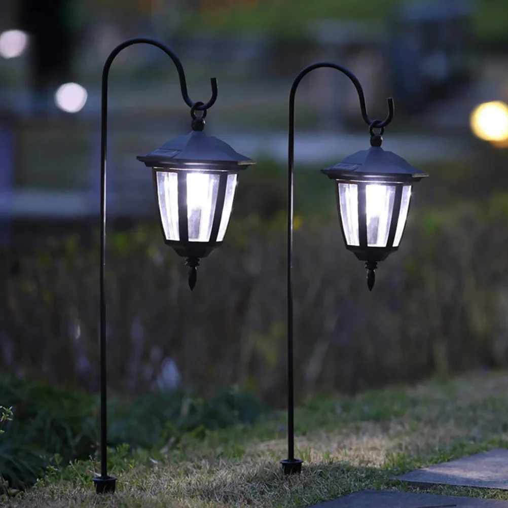 

Iron Floor Plug Black Hooks Shepherd Hanger for Garden Shepherds Stand Outdoor Plant