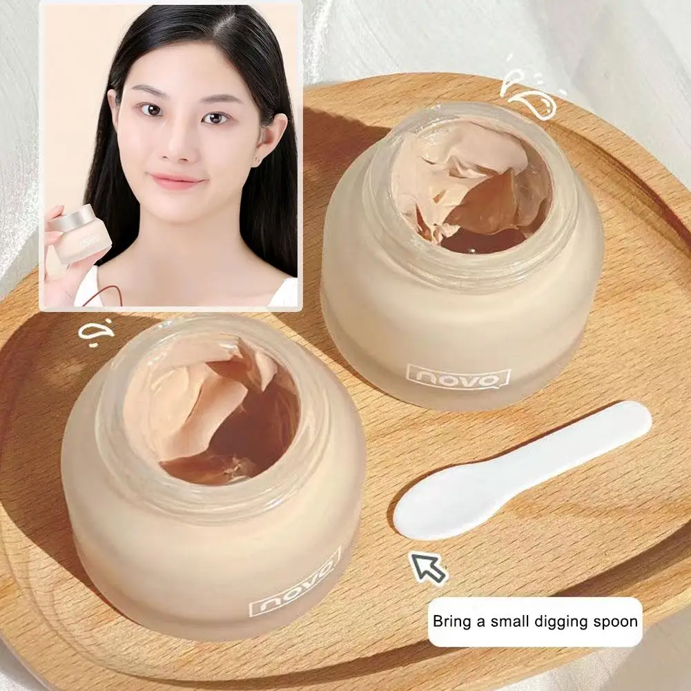 For NOVO Face Cream Korean Face Pendant High Coverage Foundation Professional Concealing Foundation Makeup Foundation 24H