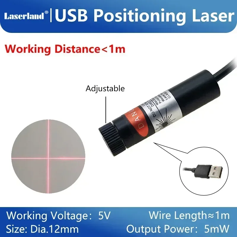 Red Dot Line Cross Laser Diode Module Projector for Alignment of Cloth Wood Stone Cutting Location