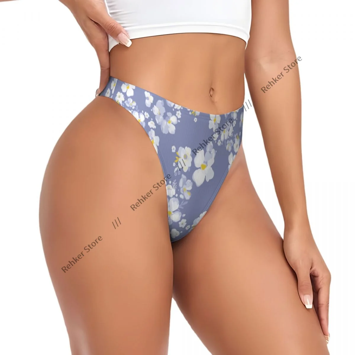 

Sexy Women Underwear Delicate Daisy Floral Thong Panties G-string