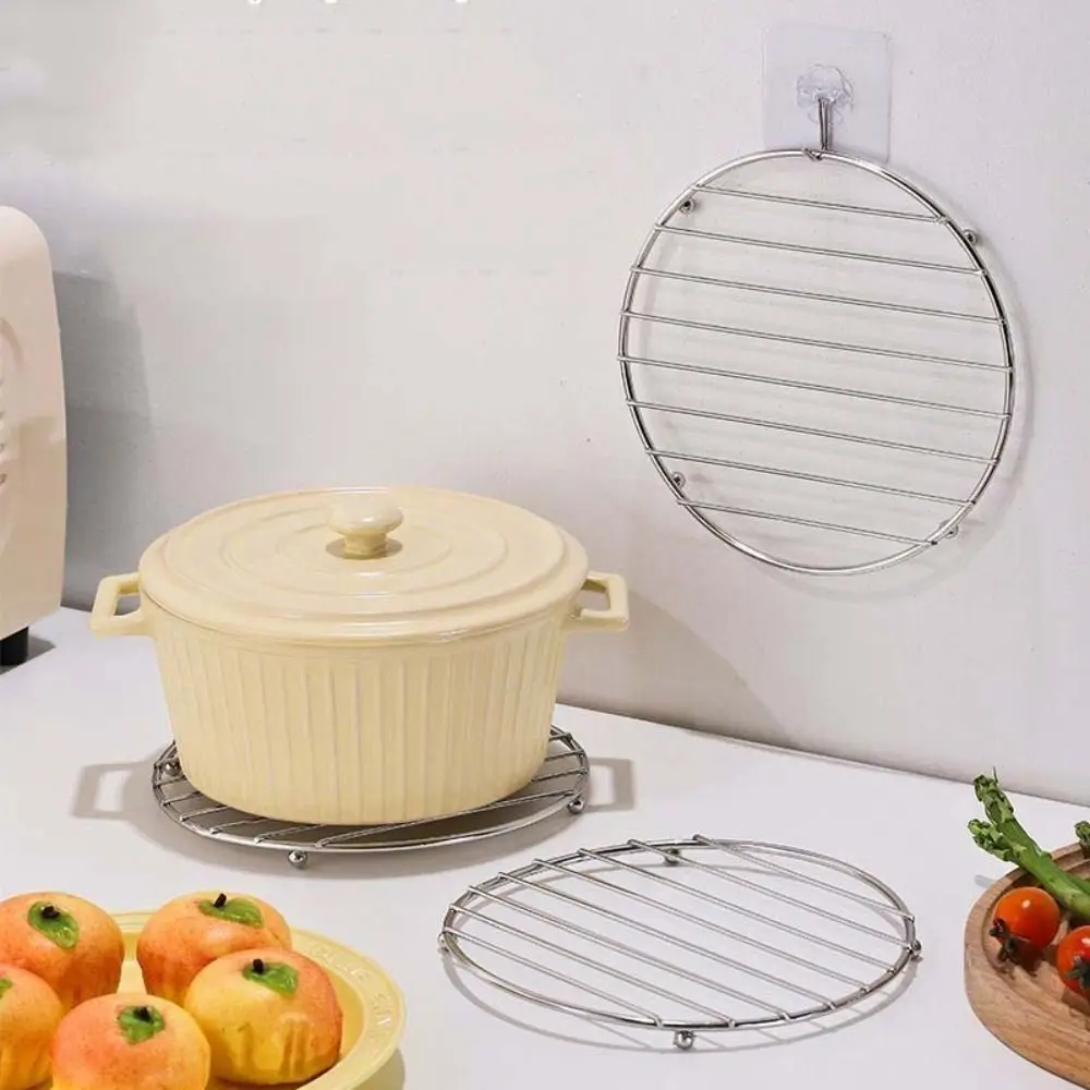 Support de pot en métal pratique, carré, rond, résistant aux hautes températures, T1, lignes alertes onales audacieuses, porte-bol, tasse, 2 pièces