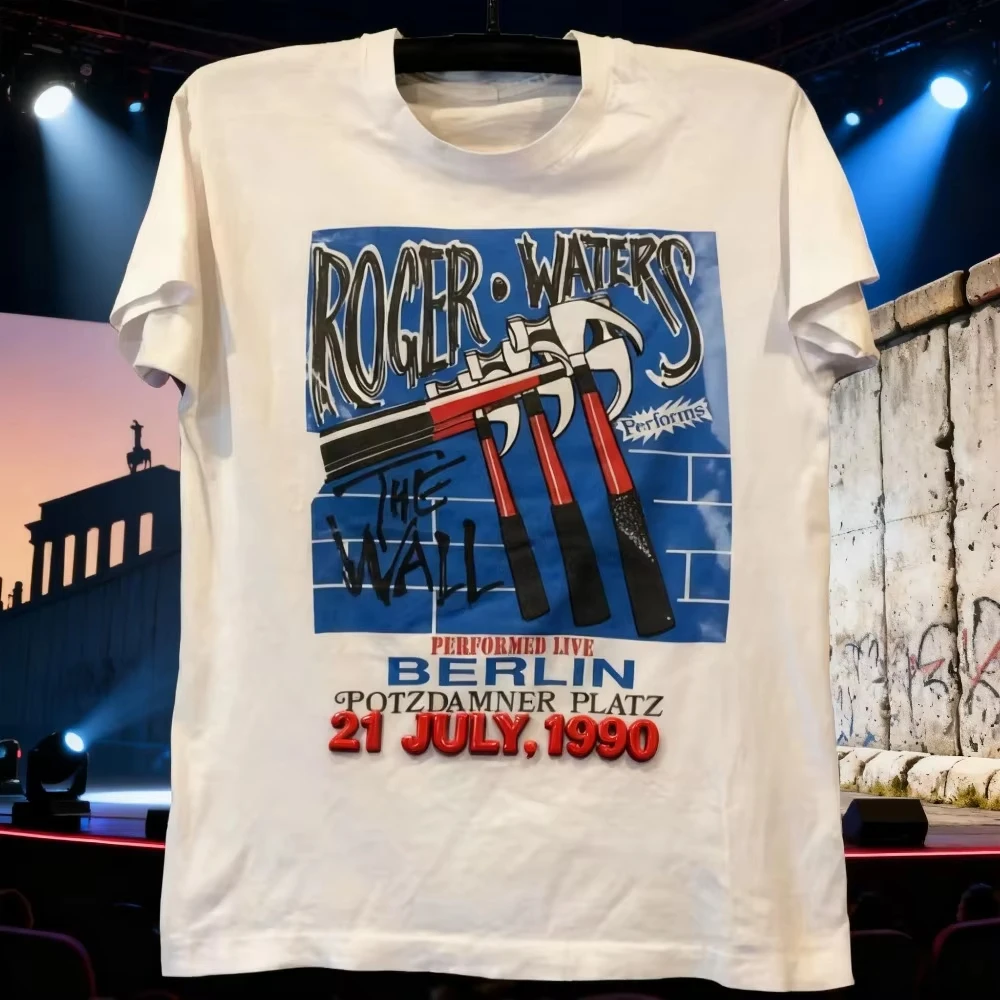 2026 روجر واترز الوردي فلويد روك قمم تي شيرت الشارع الهيب هوب المحملة خمر الرجال النساء ملابس قطنية عالية الجودة ملابس للجنسين
