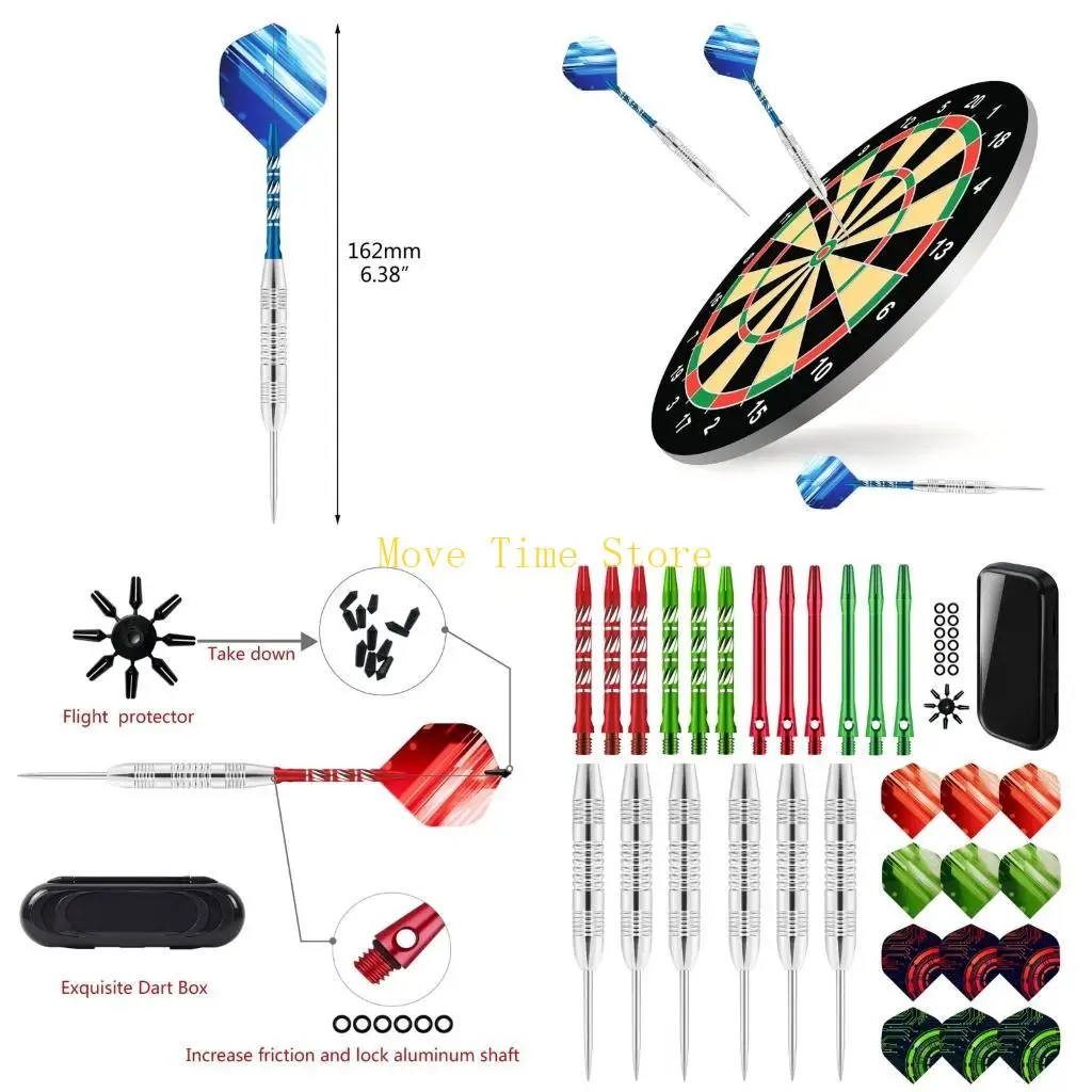 92ME 23 Grams Darts with Aluminum Shafts, Iron Barrels, Steel Tip & Additional Shafts