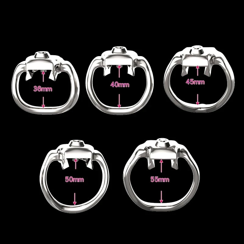 HT-V5 Click&Lock Chastity Cage Device Male Cock Cage 5 Sizes Penis Ring To Choose From Adult Urethral Lock Bondage Belt Sex Toys