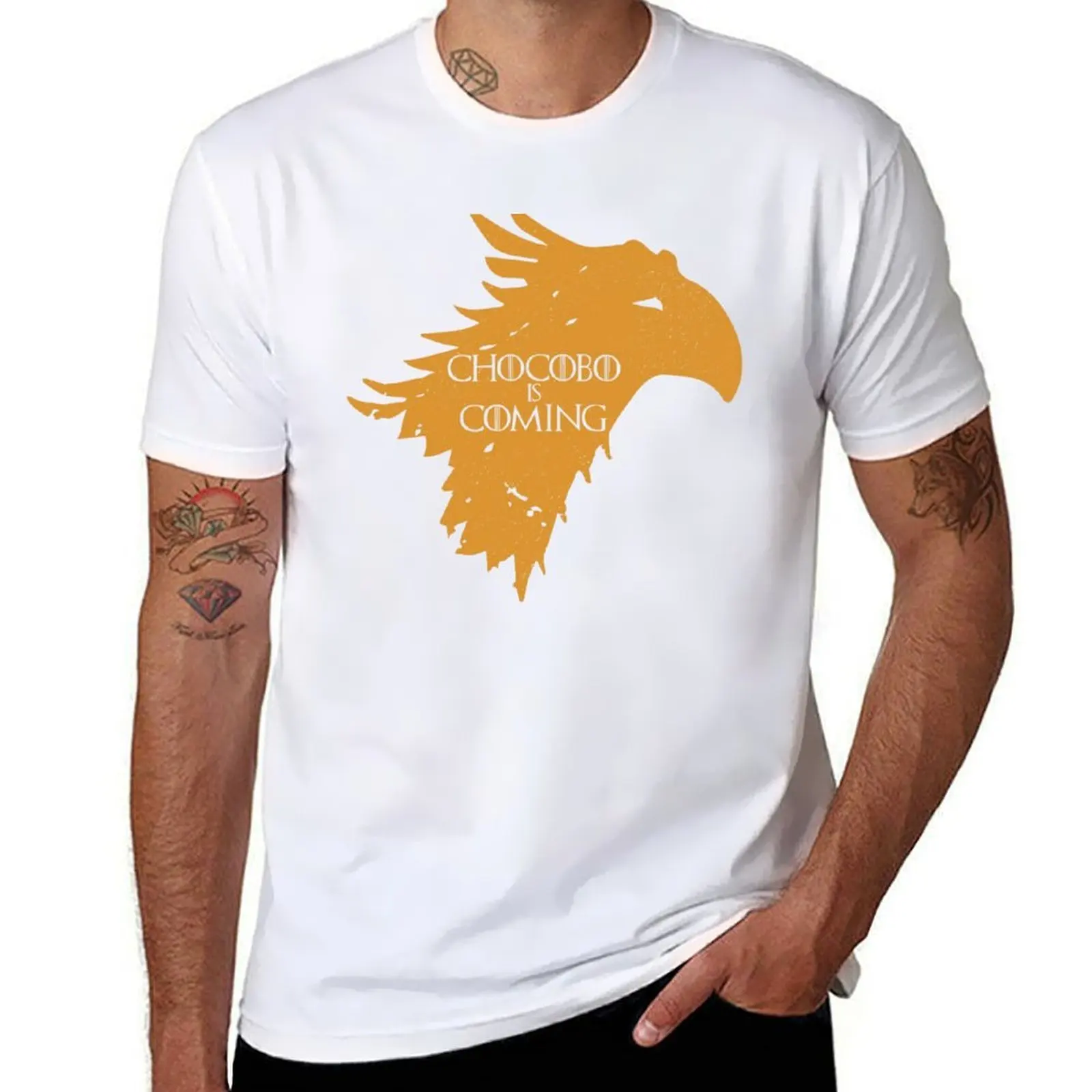 

Chocobo is Coming T-Shirt t shirt for man 100 percent cotton graphic t shirts for man T-Shirt
