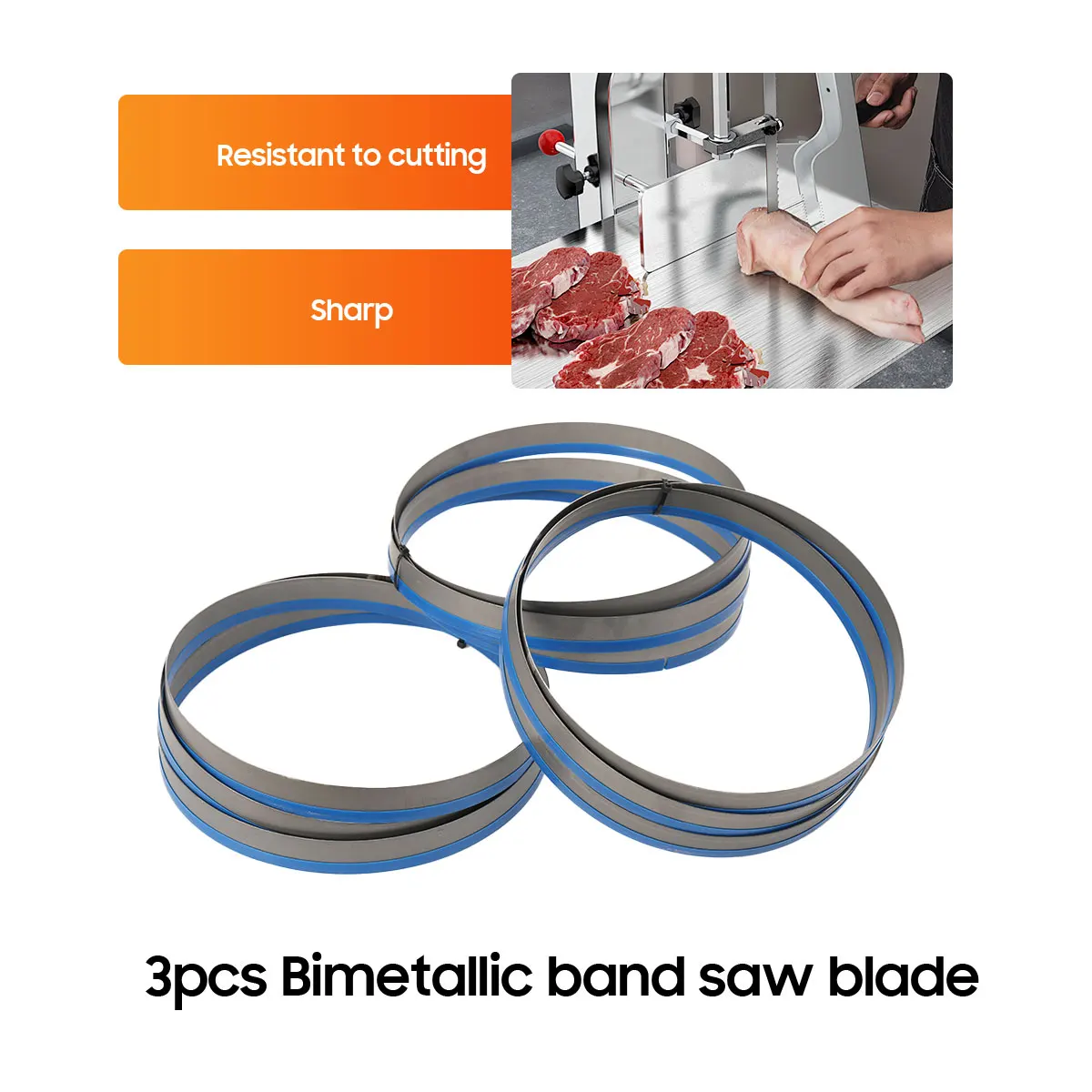 3/5 Stück M42 Bimetall-Metallschneidebandsägeblatt 2720*27*0,9 MM Bi-Metall Bandsägeblätter für Holzbearbeitung und Metallschneiden – Detail 8