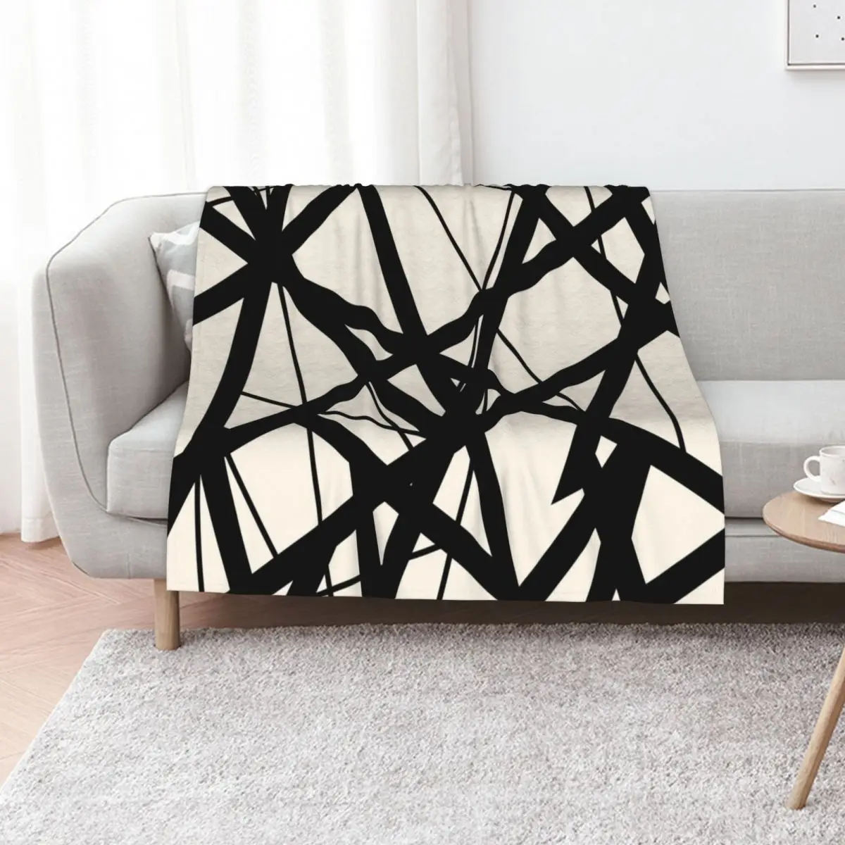 EVH: authentic stripes design (eggshell) Throw Blanket Vintage Decorative Sofa Decoratives Luxury St Decorative Sofas Blankets