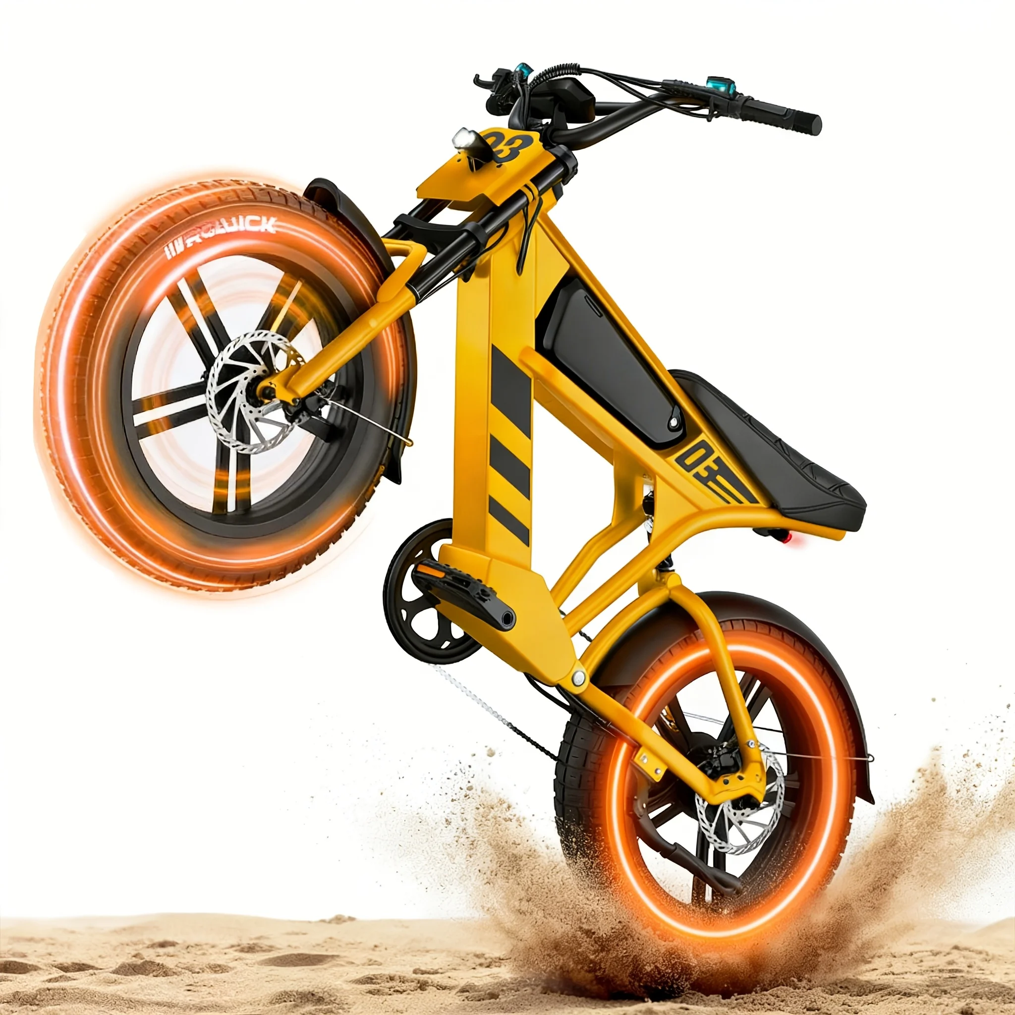 

Внедорожный электрический мотоцикл для взрослых, широкие шины 20"x4.0" с полной гидравлической тормозной системой и подвеской, аккумулятор 48В 18Ач для 40-60 км/ч