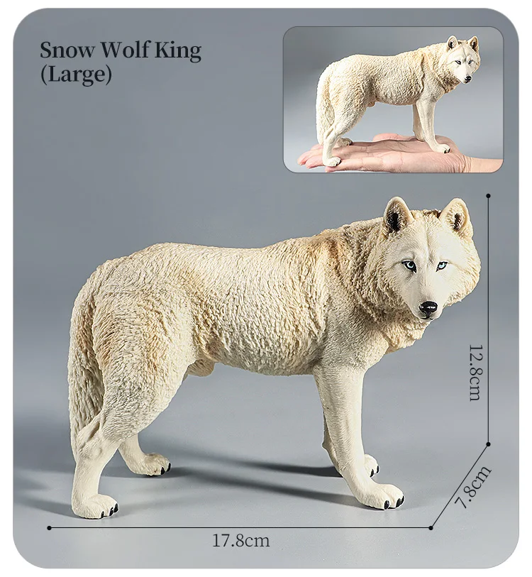 Lernspielzeug-Figuren-Set mit Waldtieren – Wolf, Fuchs, Hyäne, realistische Dschungel-Zoo-Tiermodelle, Weihnachtsgeschenk für Kinder – Detail 5