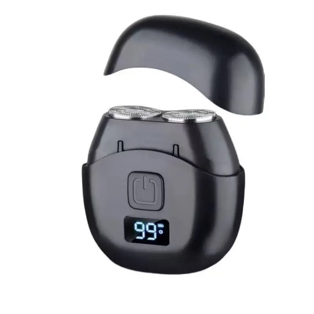 

Легкая водонепроницаемая электробритва с цифровым дисплеем, зарядка через USB, триммер для бороды, мини-двуглавая умная бритва, бытовая