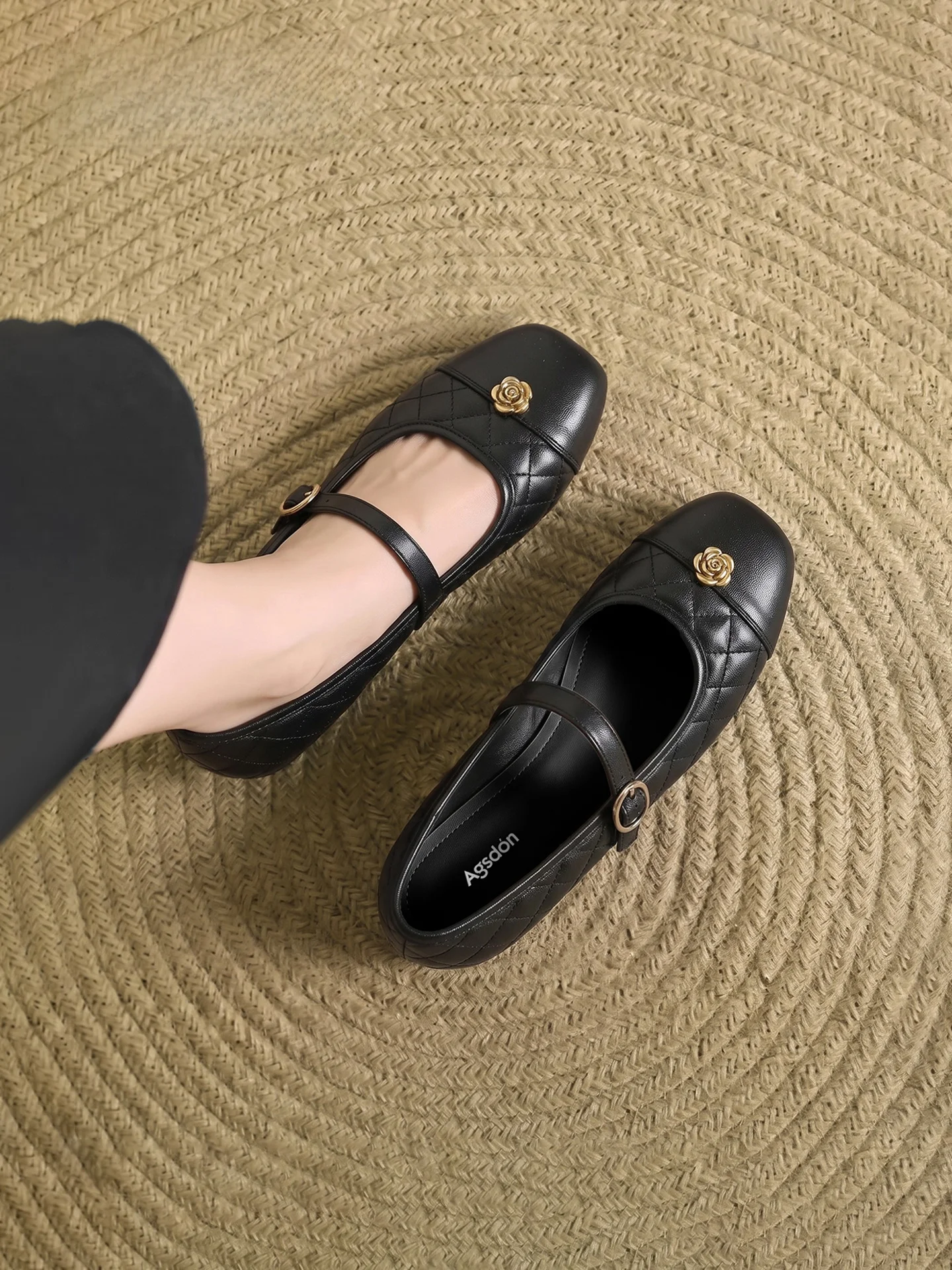 chaussures-plates-mary-jane-pour-femme-a-motif-tulipe-avec-talonnette-interieure-pour-l'ete-et-les-trajets-quotidiens-a-enfiler-motif-losanges-color-block