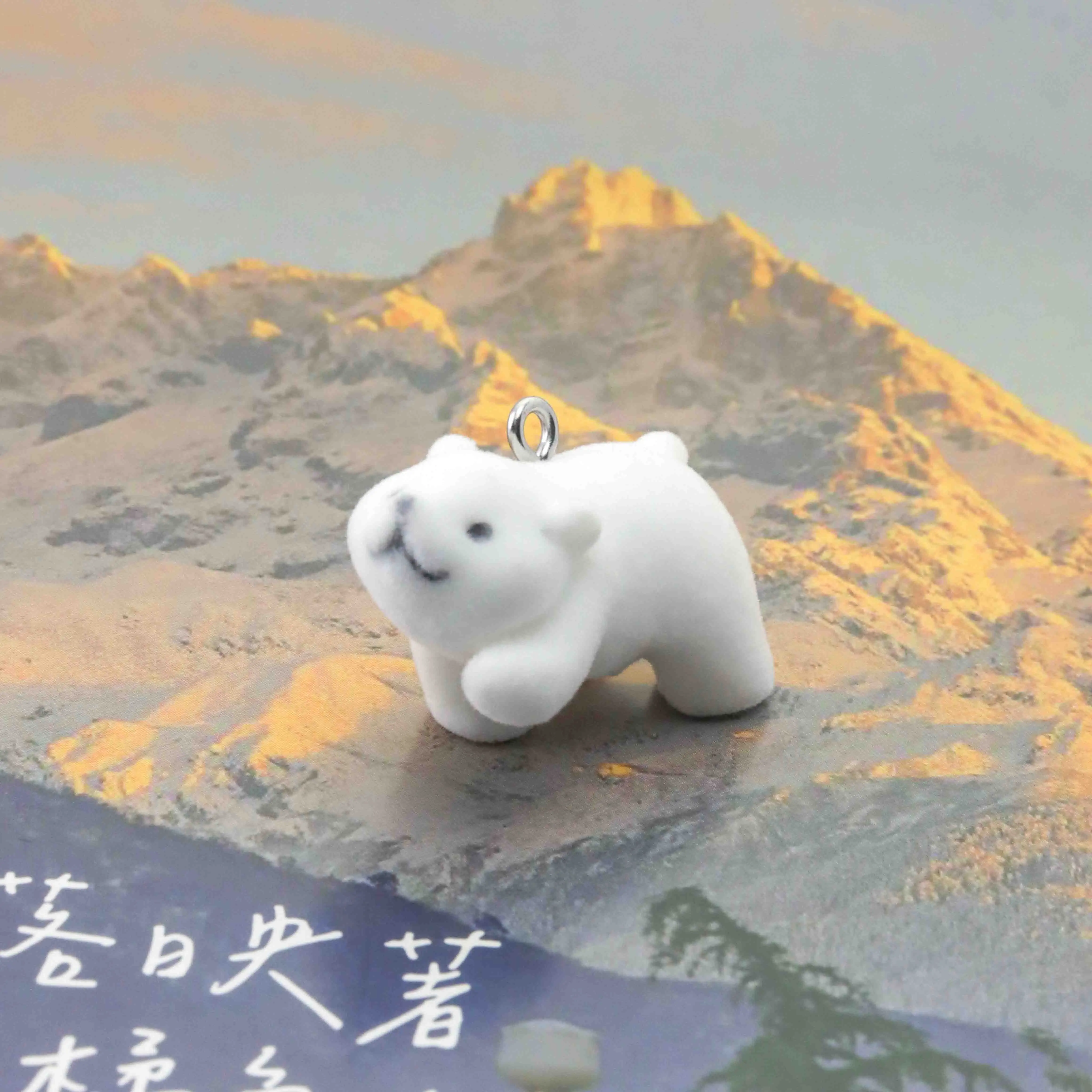 

10 шт. 3D плюшевые подвески в виде животных, флокированный кулон из смолы для изготовления ювелирных изделий, серьги-брелки «сделай сам», аксессуары, материал