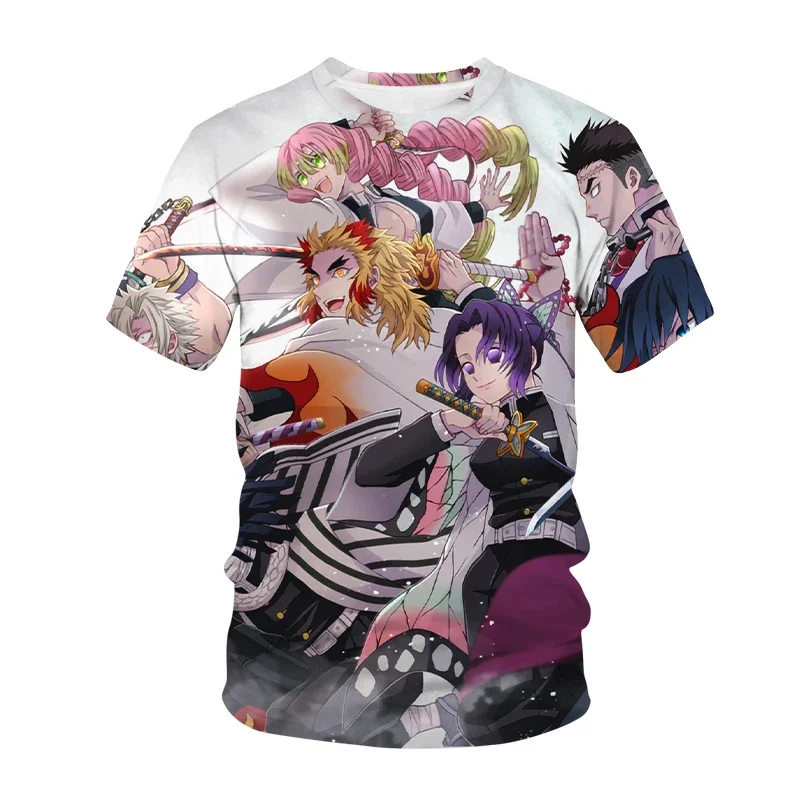 2024 Summer Fashion Anime 3D printing Cool New Men's T-shirt Trend Personality Harajuku Style Loose High Quality Tees Tops