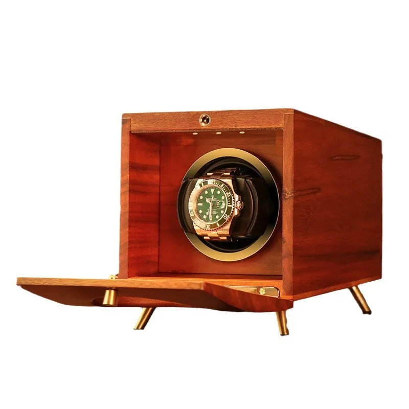 

Автоматическое устройство для намотки часов из твердого ореха, компактное настольное хранилище с автоподзаводом 2025 для механических часов, прикроватная тумбочка/офис