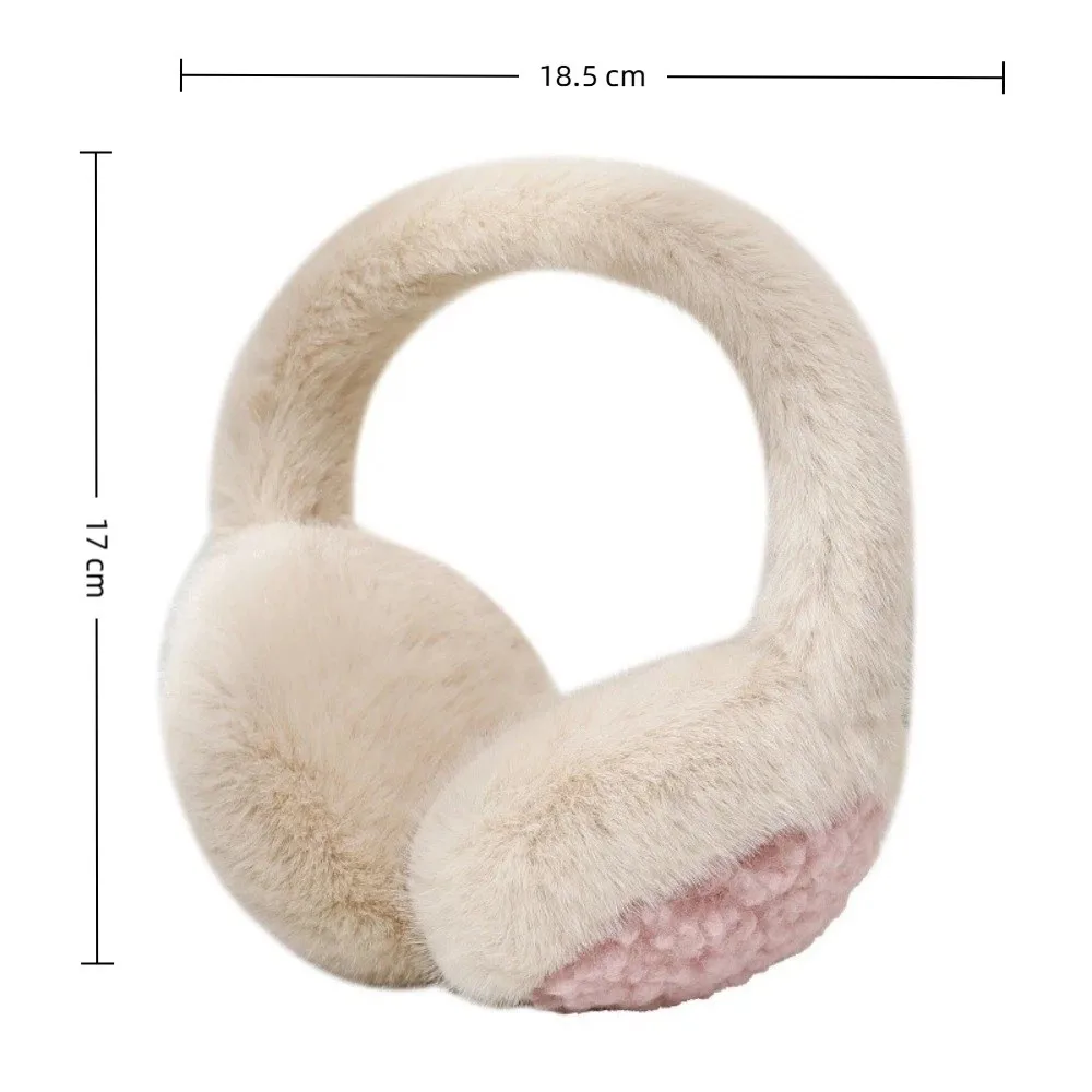 Fashion Winter Ear Warmer Soft Solid Color Warm Earmuffs Imitation Rabbit Thickened Cycling Earflap Cold Protection