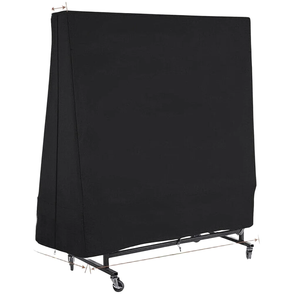 210D Oxford Table Tennis Cover Black Dust-Proof Sun Rain Protection With Straps Ventilation For Outdoor-Ping-Pong Table Parts