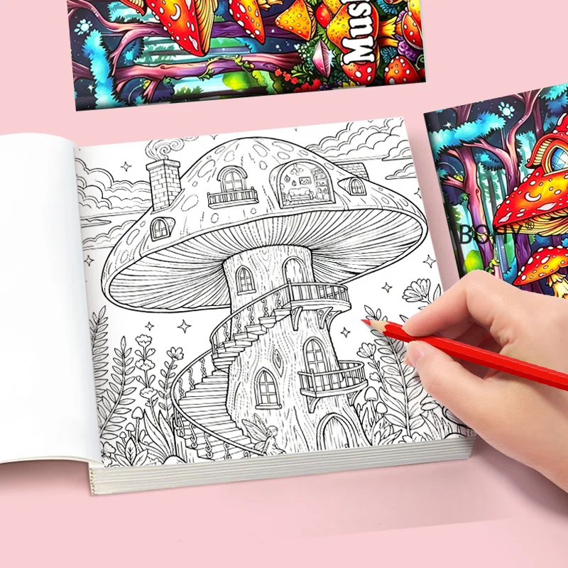 1 Fantasy Secret Realm Themed Coloring Album 24 Pages Adult Leisure Decompression Coloring Painting Enthusiasts' Color Practice