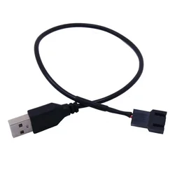 USB To 4Pin/3Pin Computer Fan Adapter Cable 5V To 12V Power Cable Connector 3pin or 4pin Fan To USB Adapter 30CM