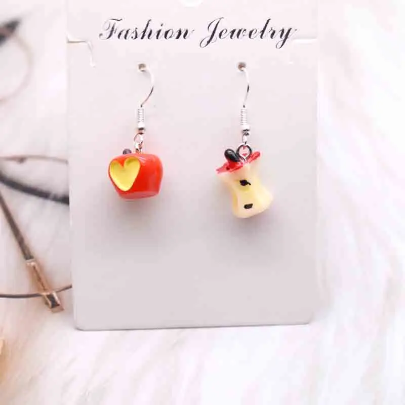 10pcs 3D Red Color Love Apples And Pits Resin Charms For DIY Decoration Earrings Necklace Jewelry Accessories
