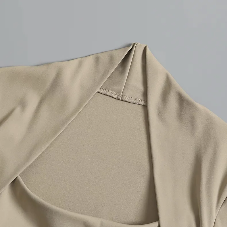 Fitness-Brustpolster-Sporttop für Damen, Langarm-Shirts, Pra Speed Up, kurze elegante Tanz- und Yoga-Kleidung, kleiner Taillenbund, Fitnessstudio – Detail 8