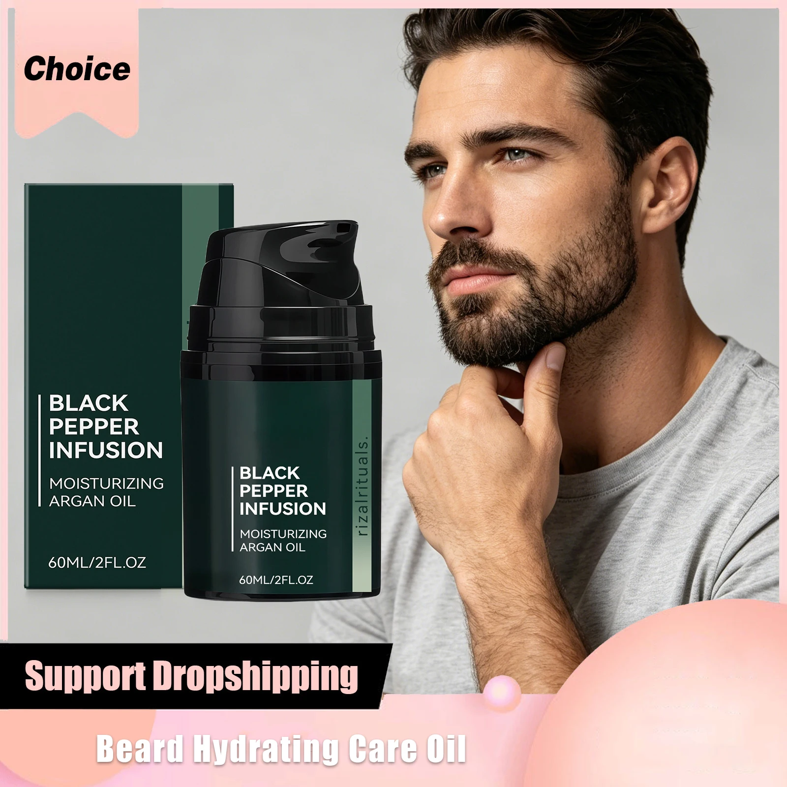 Beard Growth Care Oil Moisturizes Hair Follicles Soften Moustache Growth Anti Hair Loss Hydrating Soft Shine Grooming Beard Care