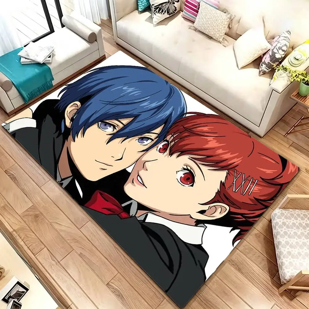 Game P-Persona 3 Floor Mat Rugs Soft Bedroom Floor Anti-skid Household Carpets