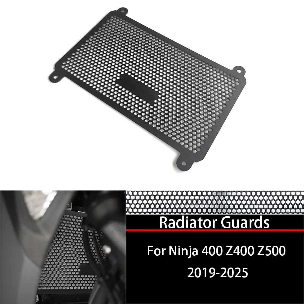 

Z400 Motorcycle Accessories For Kawaskai Ninja 400 Z500 2019-2025 Radiator Guard Grille Grill Cooling Cover Protection