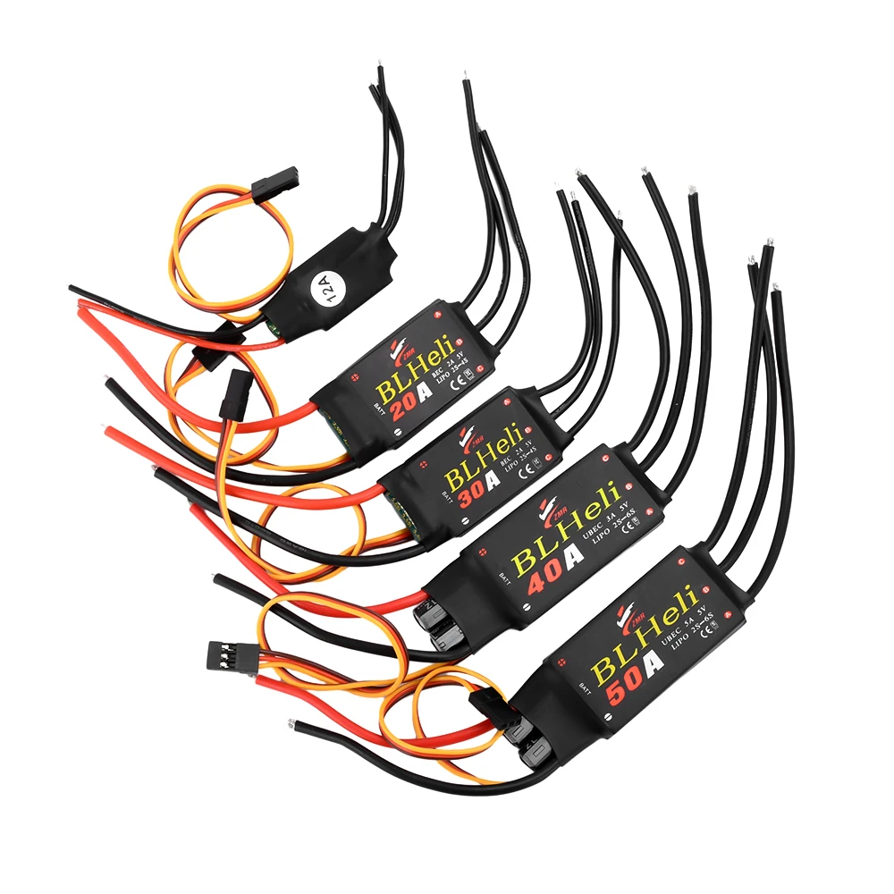 BLHeli Brushless ESC 12A20A30A40A50A with UBEC For Multi Rotor Quadcopter ESC For Quadcopter Model DIY FPV RC Drone image 2