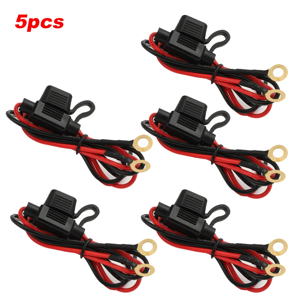 

5 шт./компл., блок предохранителей, лезвие в линии, автомобильный мини-адаптер лезвия, держатель предохранителя, водонепроницаемый для 2 В, 30 А, автомобильный мотоцикл, автомобильный блок предохранителей