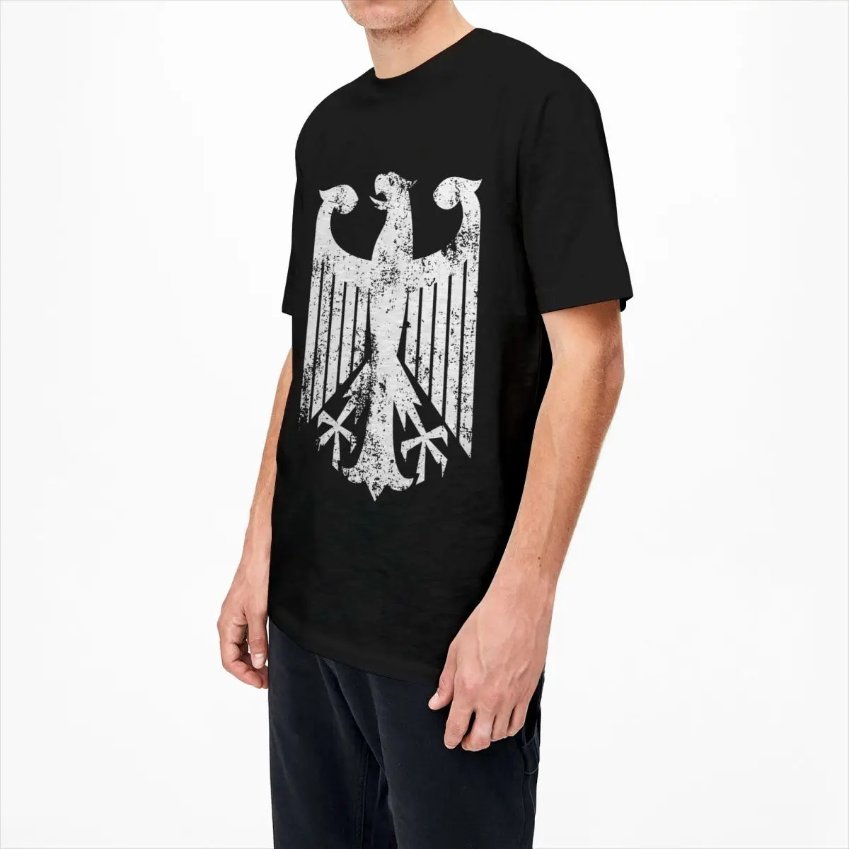 Germany Flag T-Shirt Men German Eagle Y2K Fun Pure Cotton T-Shirts Summer O-Neck Harajuku Tees Pattern Oversized Clothing