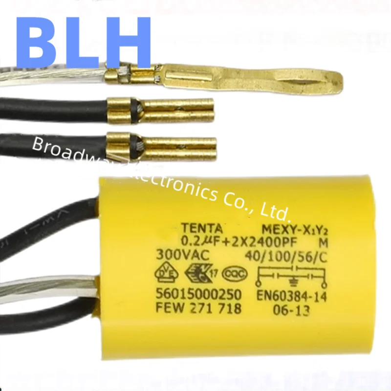 Three wire capacitor 250V 250VAC 300V 300VAC 0.2uf+2*2400PF 0.2uf+2x2400PF