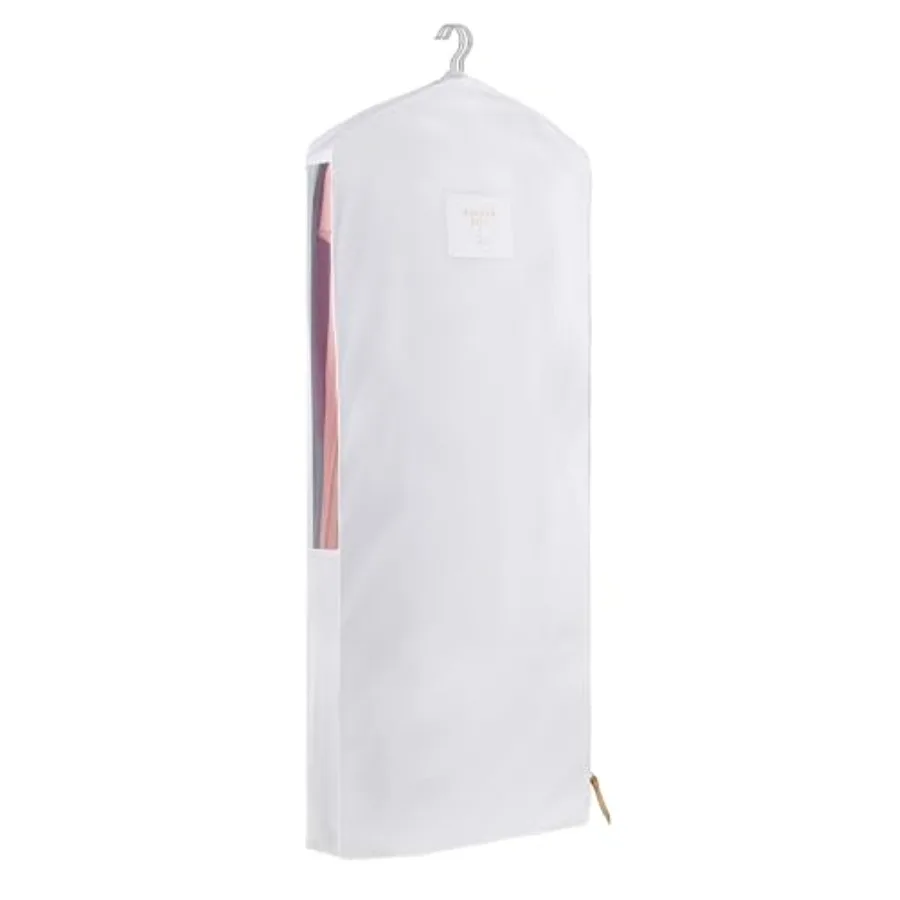

Luxury Organic Cotton Garment Storage Bag - Long 58" Dress Bag - Breathable and Moth-Proof For Full Length Clothing Dresses and