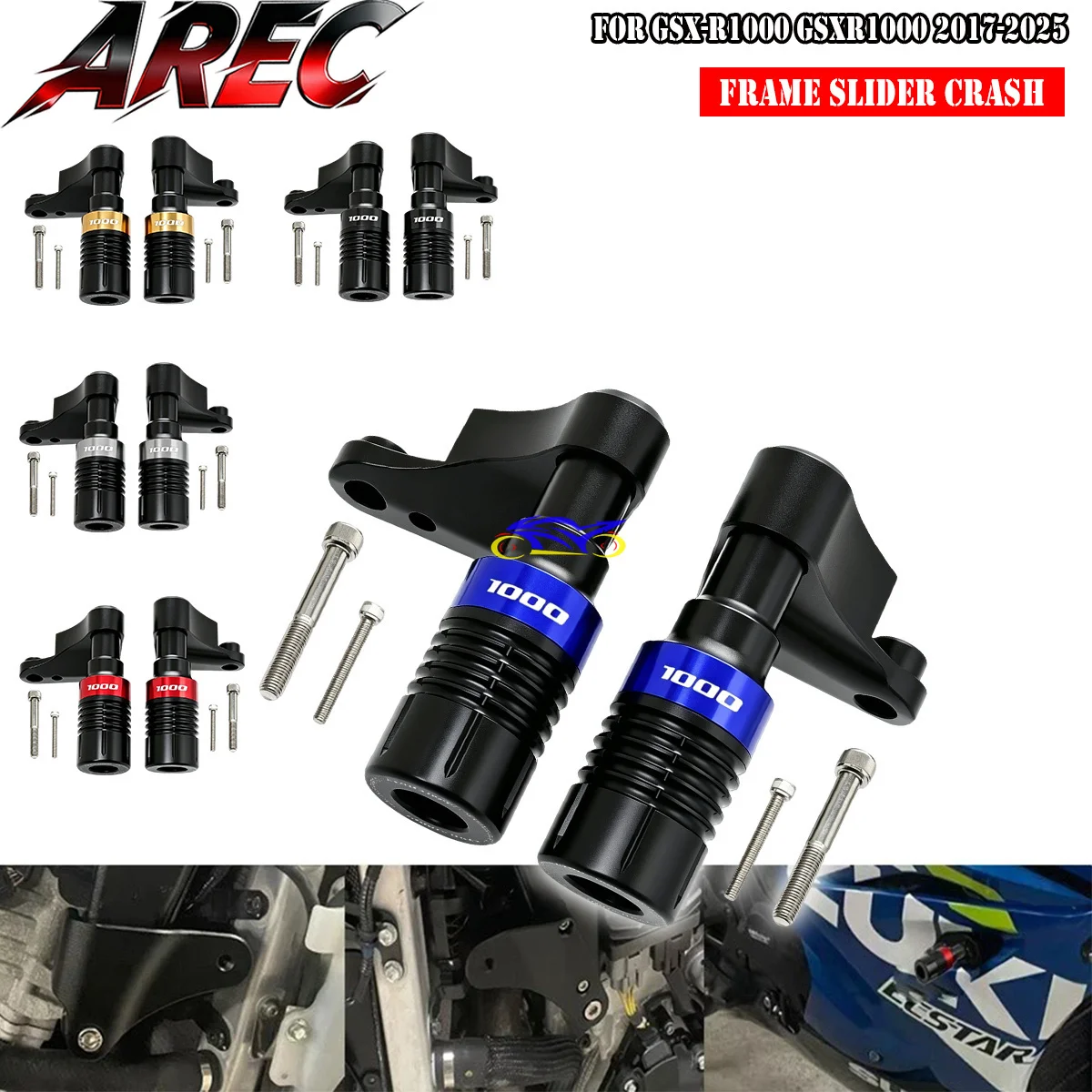 Motorcycle Accessories Frame Sliders Crash Protector For Suzuki GSX-R1000 GSXR1000 2017-2025 Engine Falling Protection Pad