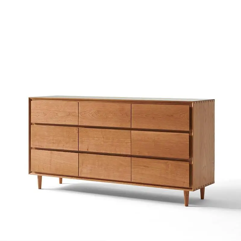 

Nine chest cabinets, Nordic Japanese-style solid wood storage cabinets, simple storage cabinets for bedrooms