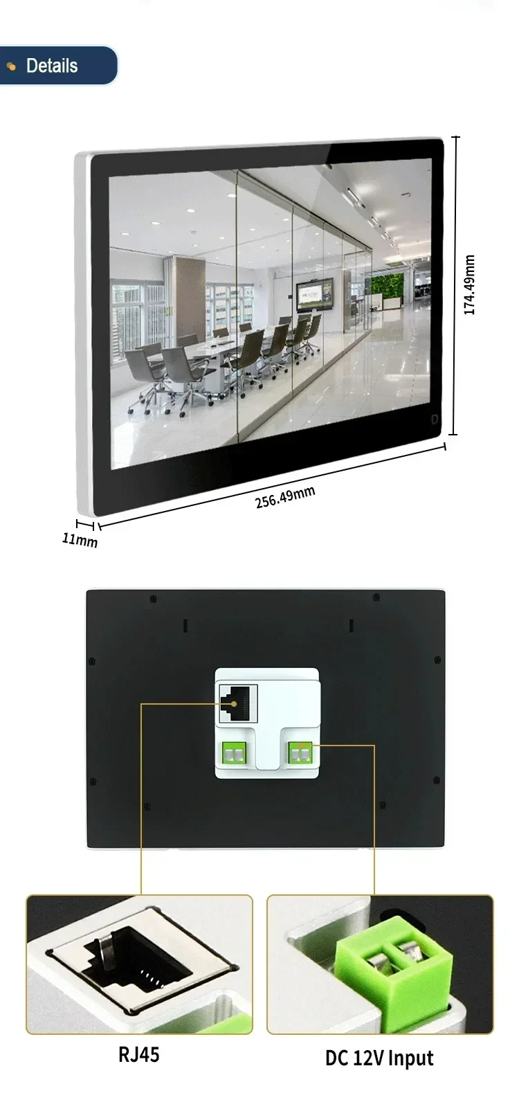 YC-SM10P 10 Inch RK3566 7 RK3566Android 11 Os Industrial Automation Embedded LCD Touch Screen
