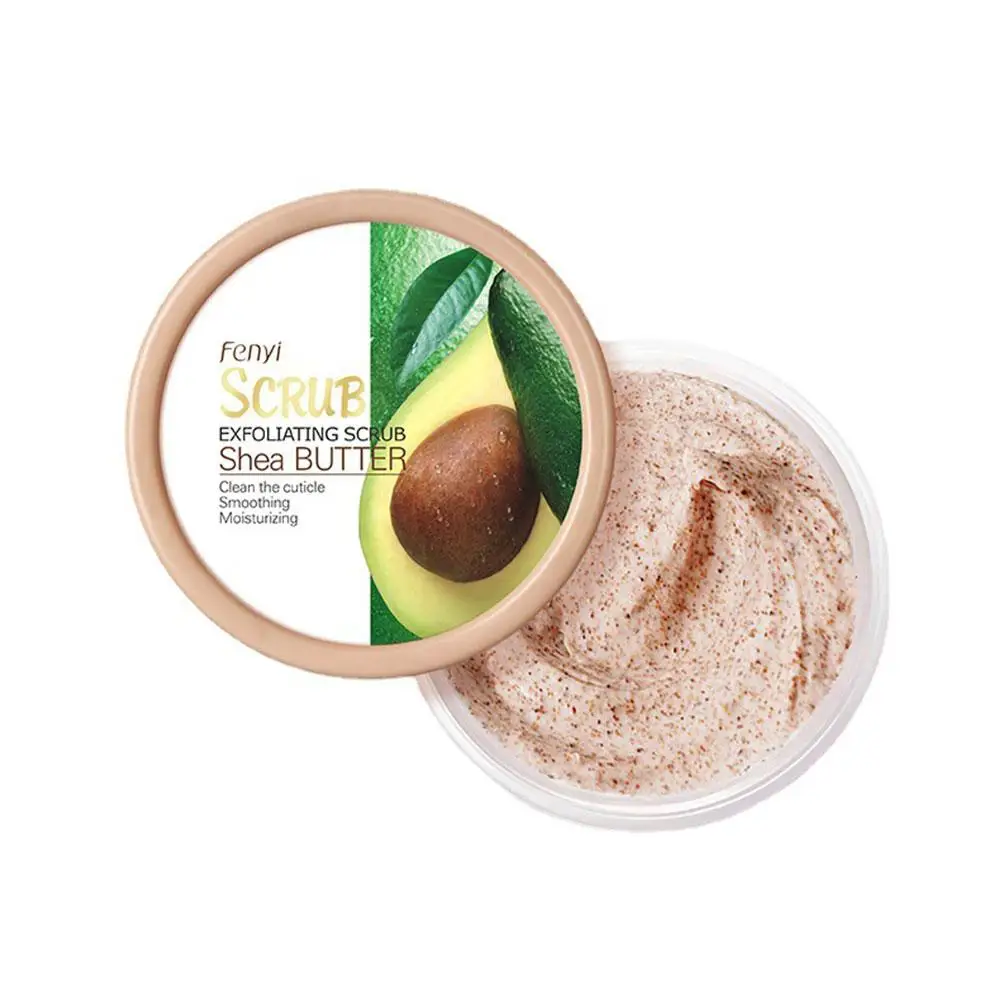 100g Shea Butter Exfoliating Scrub Cream Face Body Deep Pores Avocado Smooth Treatment Cleansing Wash Face Skin Care