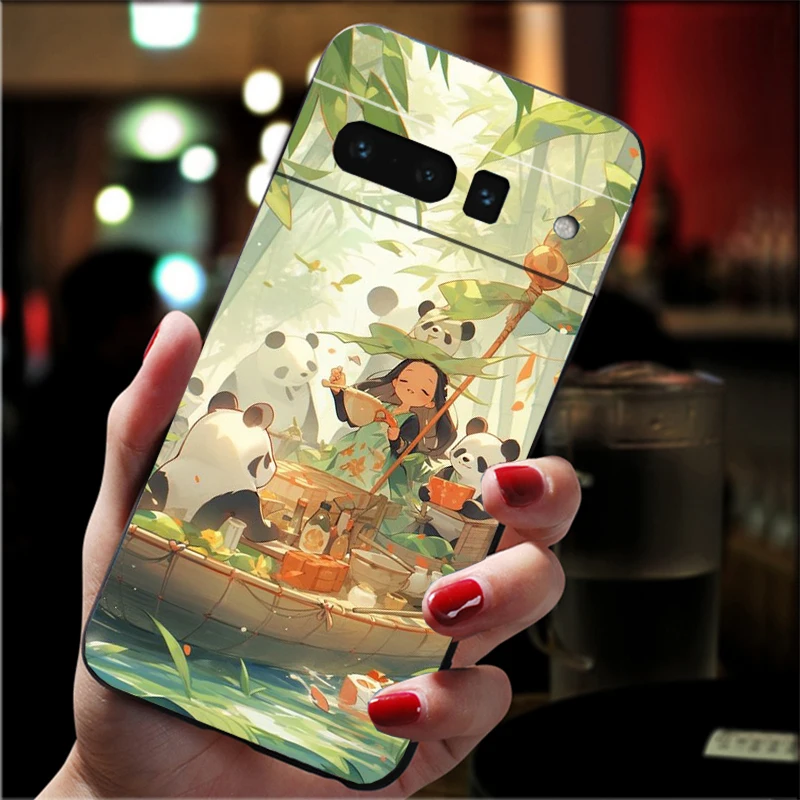 الباندا الدب جراب هاتف لجوجل بكسل 10 9 برو XL 9A 8 7 6 برو بكسل 8A 7A 6A بكسل 8 7 6 5