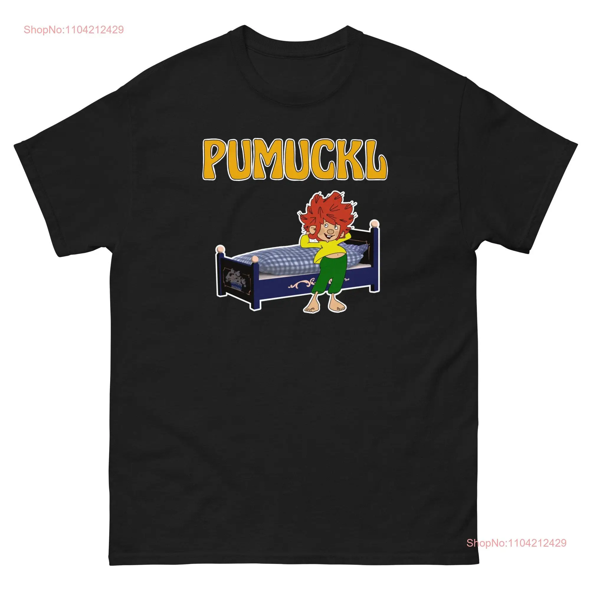 80s retro vintage cartoon Zeichentrick Pumuckl Bett Bed classic tee long or short sleeves