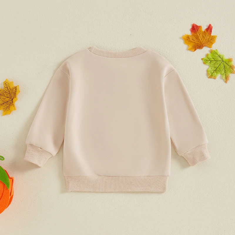 Toddler Baby Boy Girl Halloween Sweatshirt Long Sleeve Letter Print Shirt Pullover Sweater Top Fall Winter Clothes