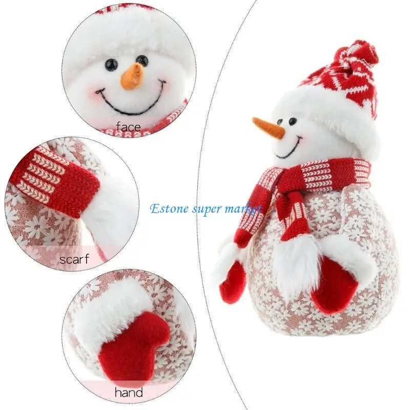 090B Christmas Decoration Santa Snowman Pattern for Doll Xmas Party Tree Home G