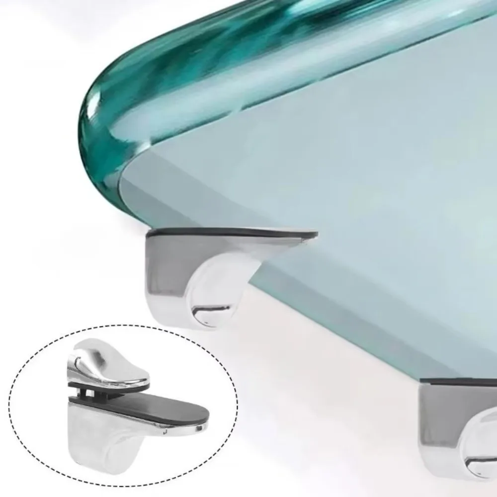 سبائك الزنك معدن الزجاج المشابك 1-22 مللي متر سمك المضادة للانزلاق الزجاج الجرف بين قوسين قابل للتعديل لوح تقسيم حامل للخشب الزجاجي