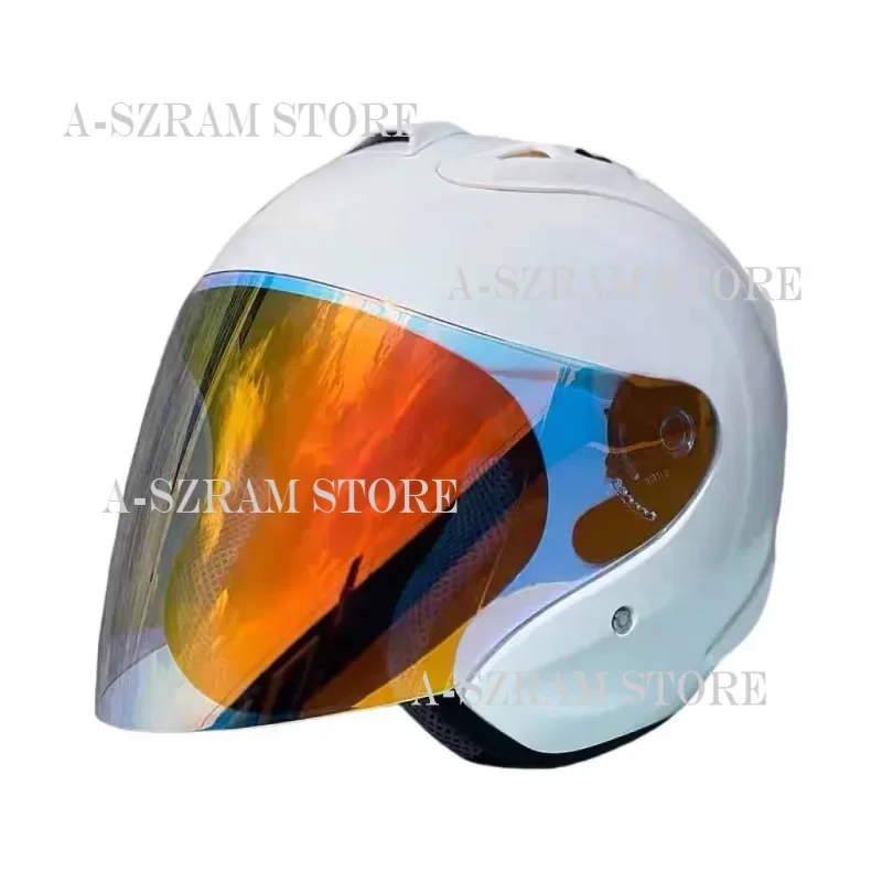 SZ-Casque de moto ouvert RAM 3/4, casque de cyclisme, casque de course blanc, puzzles de protection de kart, ECE, D343