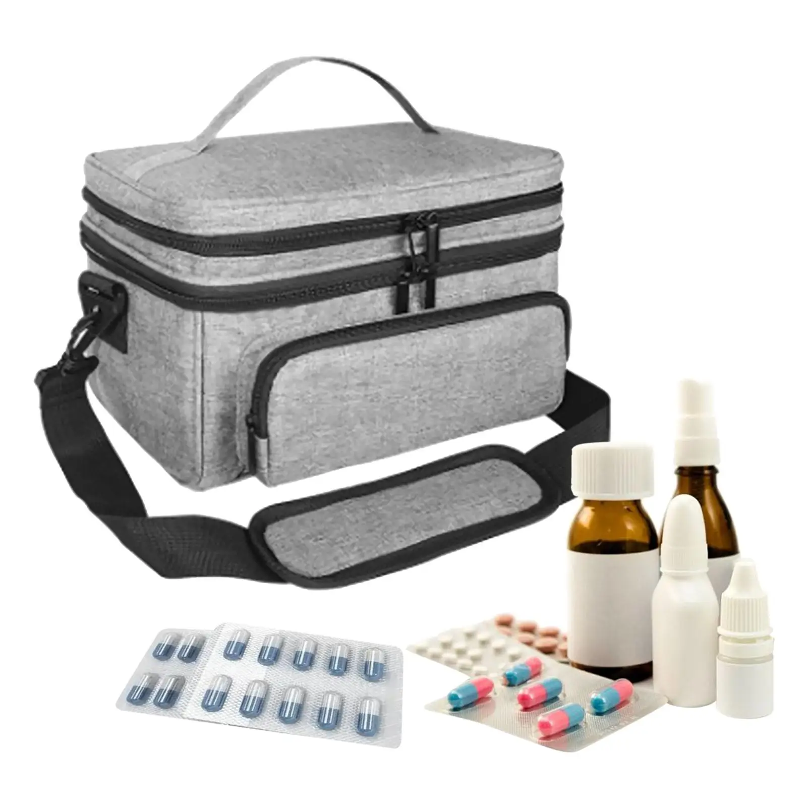 

First Aid Bag 29x19x19cm Emergency Organizer for Camping Emergency Gym